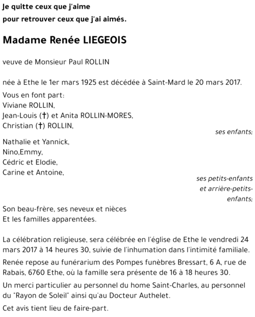 Renée LIEGEOIS 