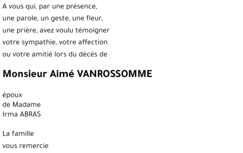 Aimé VANROSSOMME