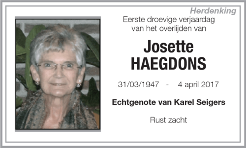 Josette Haegdons