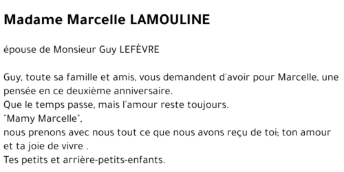 Marcelle LAMOULINE