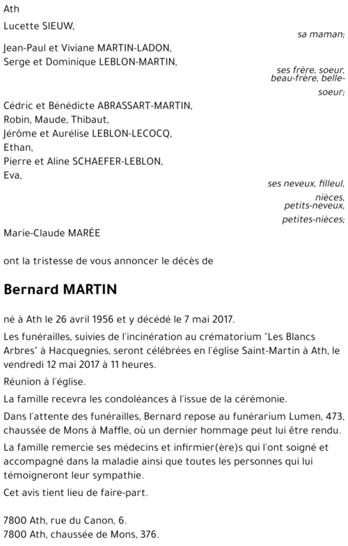 Bernard MARTIN
