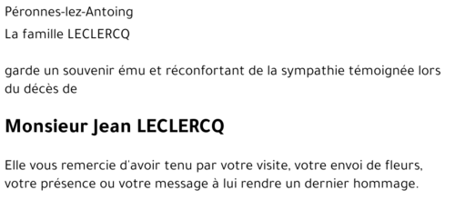 Jean LECLERCQ