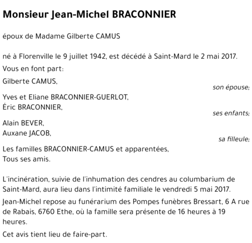 Jean-Michel BRACONNIER 