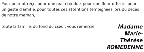 Marie-Thérèse ROMEDENNE