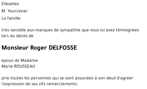 Roger DELFOSSE