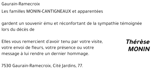 Thérèse MONIN