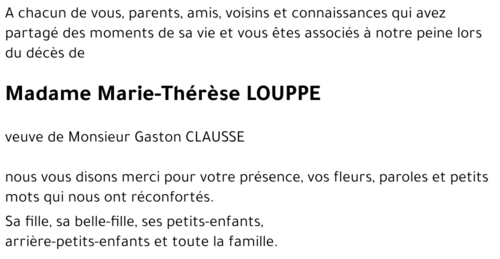 Marie-Thérèse LOUPPE