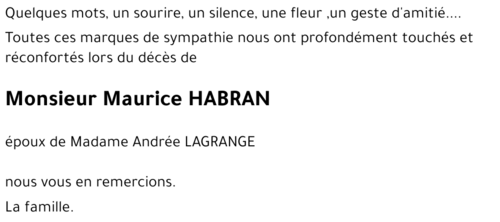 Maurice HABRAN