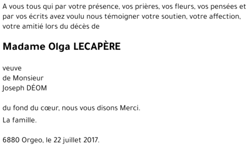 Olga LECAPÈRE