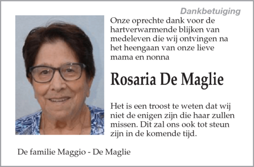 Rosaria DE MAGLIE