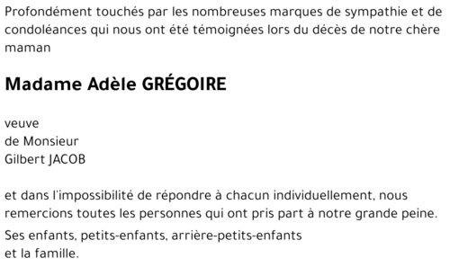 Adèle GRÉGOIRE