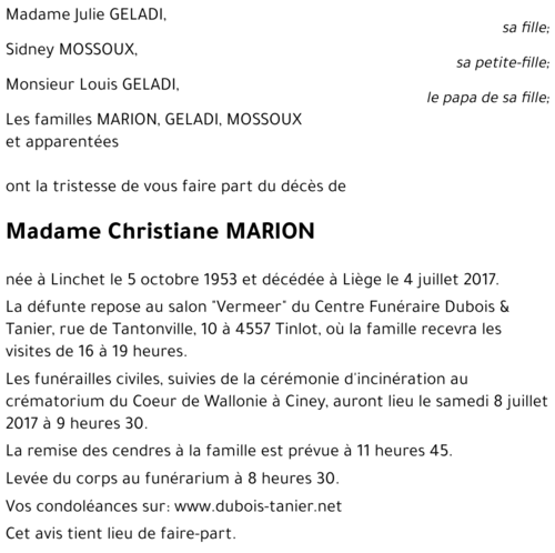 Christiane MARION