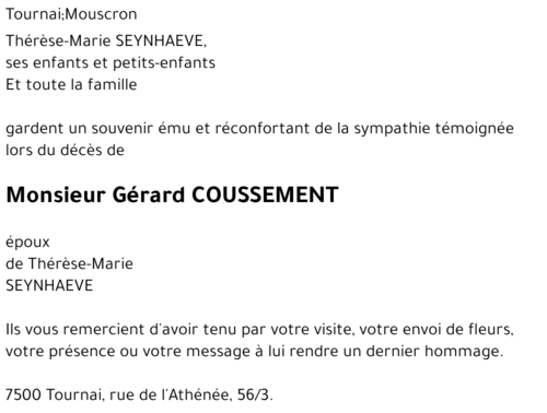 Gérard COUSSEMENT