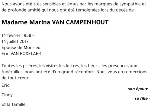 Marina VAN CAMPENHOUT