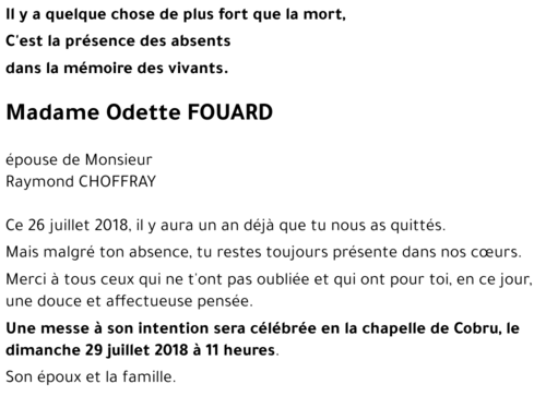 Odette FOUARD