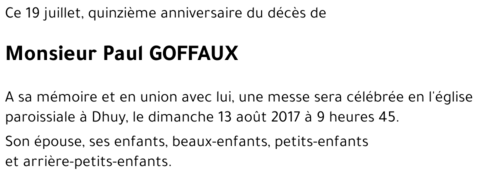 Paul GOFFAUX