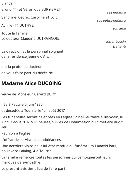Alice DUCOING