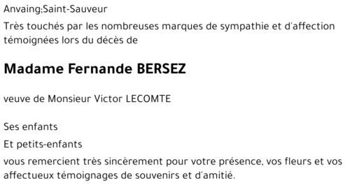 Fernande BERSEZ
