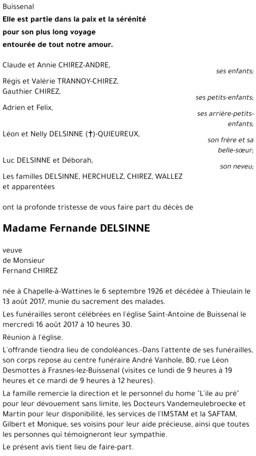Fernande DELSINNE