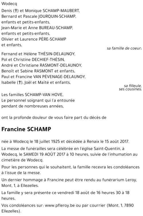 Francine SCHAMP
