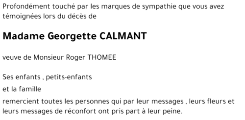 GEORGETTE CALMANT