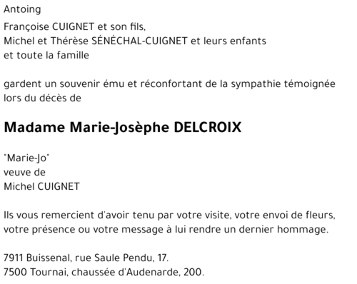 Marie-Josèphe DELCROIX