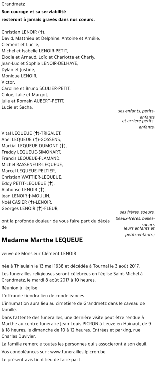 Marthe LEQUEUE