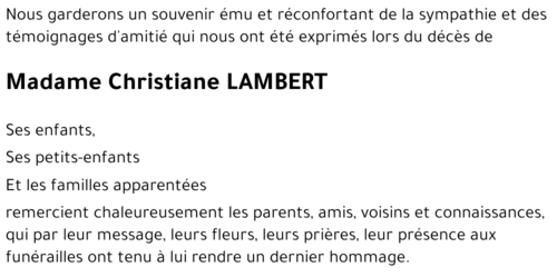 Christiane LAMBERT
