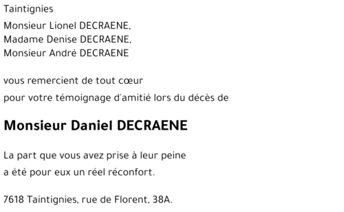 Daniel DECRAENE