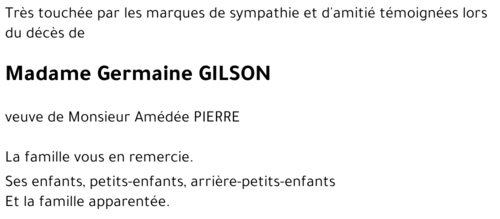 Germaine GILSON 