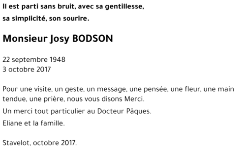 Josy BODSON