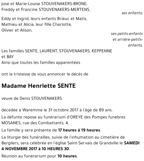 Henriette SENTE