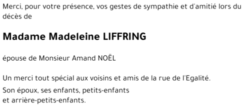 Madeleine LIFFRING 