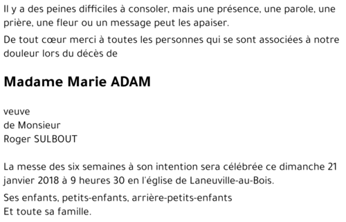Marie ADAM