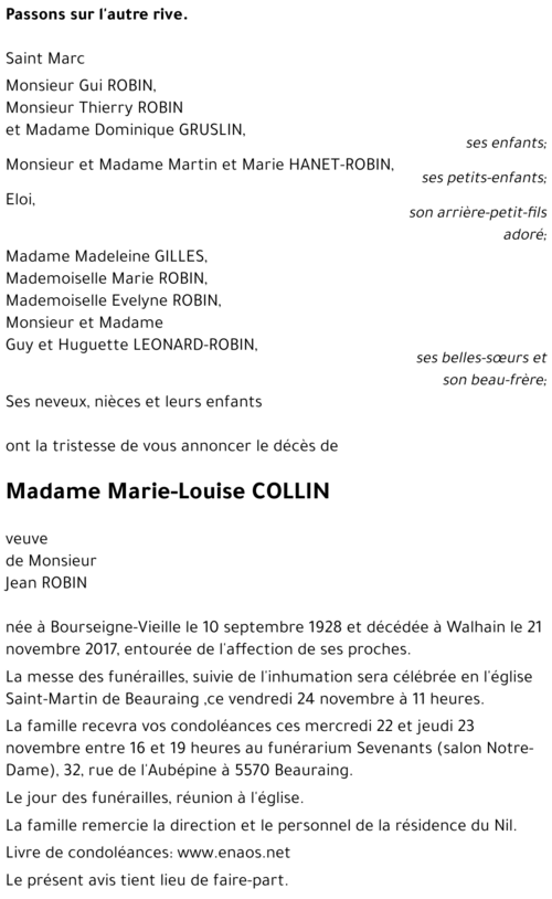 Marie-Louise COLLIN