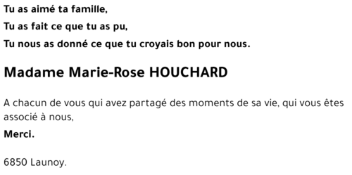 Marie-Rose HOUCHARD