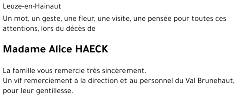 Alice HAECK