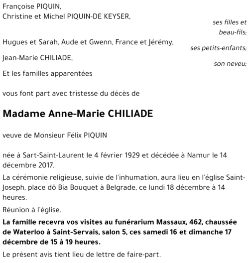 Anne-Marie CHILIADE