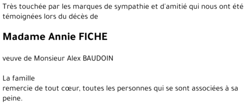 Annie FICHE