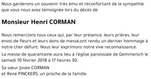 Henri CORMAN