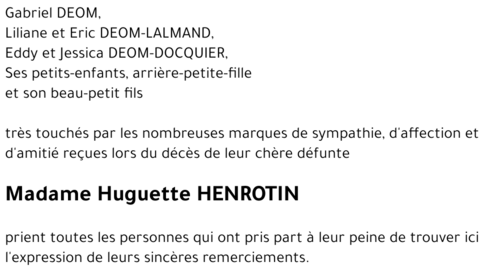 Huguette HENROTIN