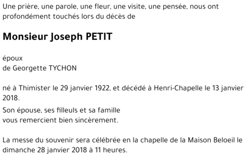 Joseph PETIT