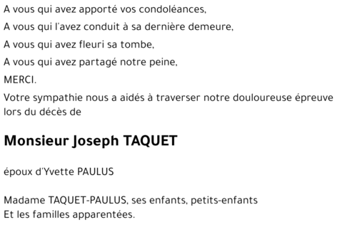 Joseph TAQUET
