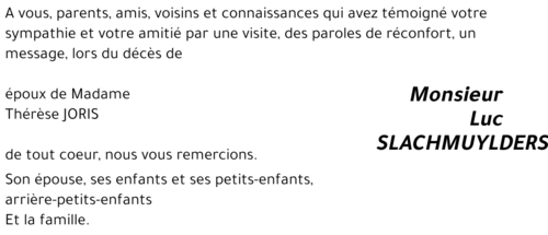 Luc SLACHMUYLDERS