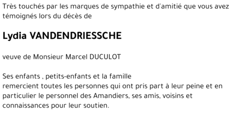 LYDIA VANDENDRIESSCHE