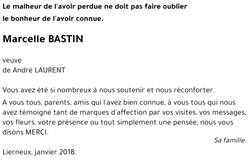 Marcelle BASTIN