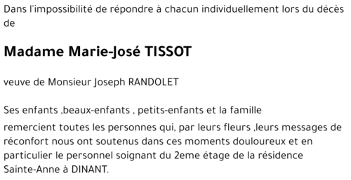 Marie-José TISSOT