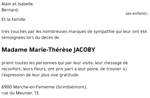 Marie-Thérèse JACOBY