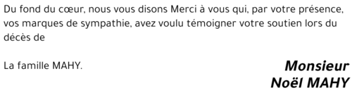 Noël MAHY