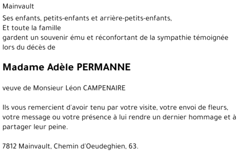 Adèle PERMANNE